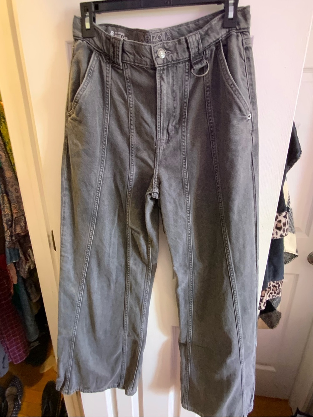 Arizona Jean Company Women’s Gray Wide-Leg Jeans